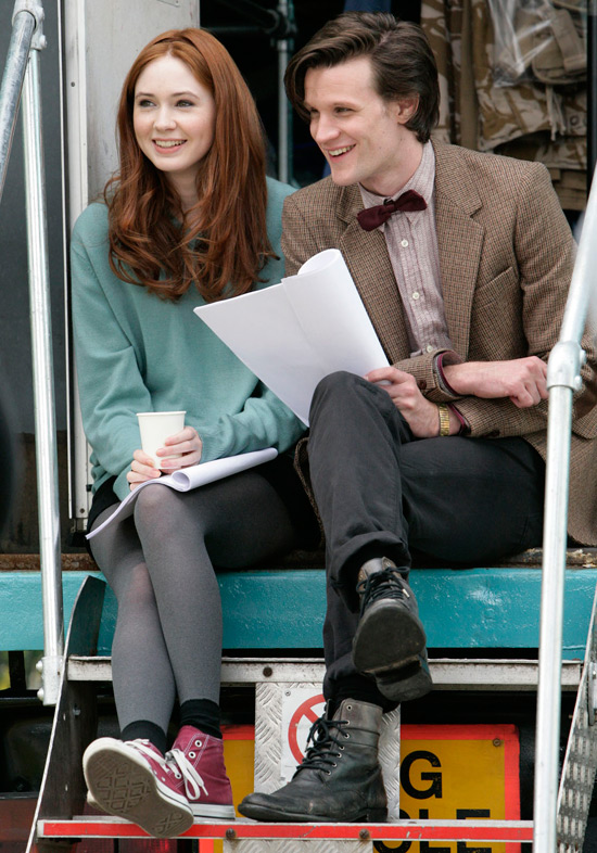 Matt Smith as the Eleventh Doctor and Karen Gillan as Amy Pond
