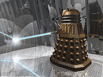 a new Dalek burns its way through a door