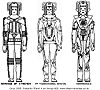 New Cybermen - Media: DPaint IV. Drawn virtually pixel-by-pixel. This is a scanned printout.