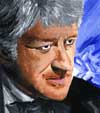 Medium: Paint. My first and only attempt at a portrait in paint. Its supposed to be Jon Pertwee.